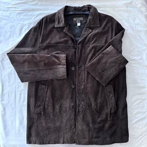 Banana Republic Men's Dark Brown Suede Jacket (Garage Jacket)